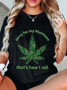 100% Cotton Unisex Funny Weed T-shirt 420 Pot Smoker Humor Gift Tshirt T-Shirt