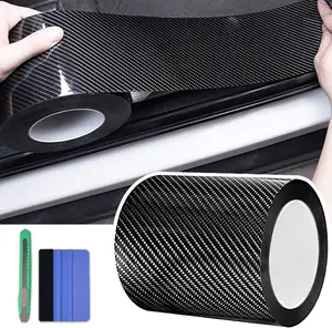 Anti-Scratch Anti-Collision Adhesive Strip Car Door Edge Guard Protector Strip Car Door Scuff Plate Protectors Transparent Invisible Tape for Rear Bumper/Door (33Ft x 4In)