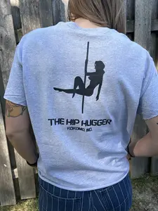 The Hip Hugger t-shirt in gray Gildan super classy