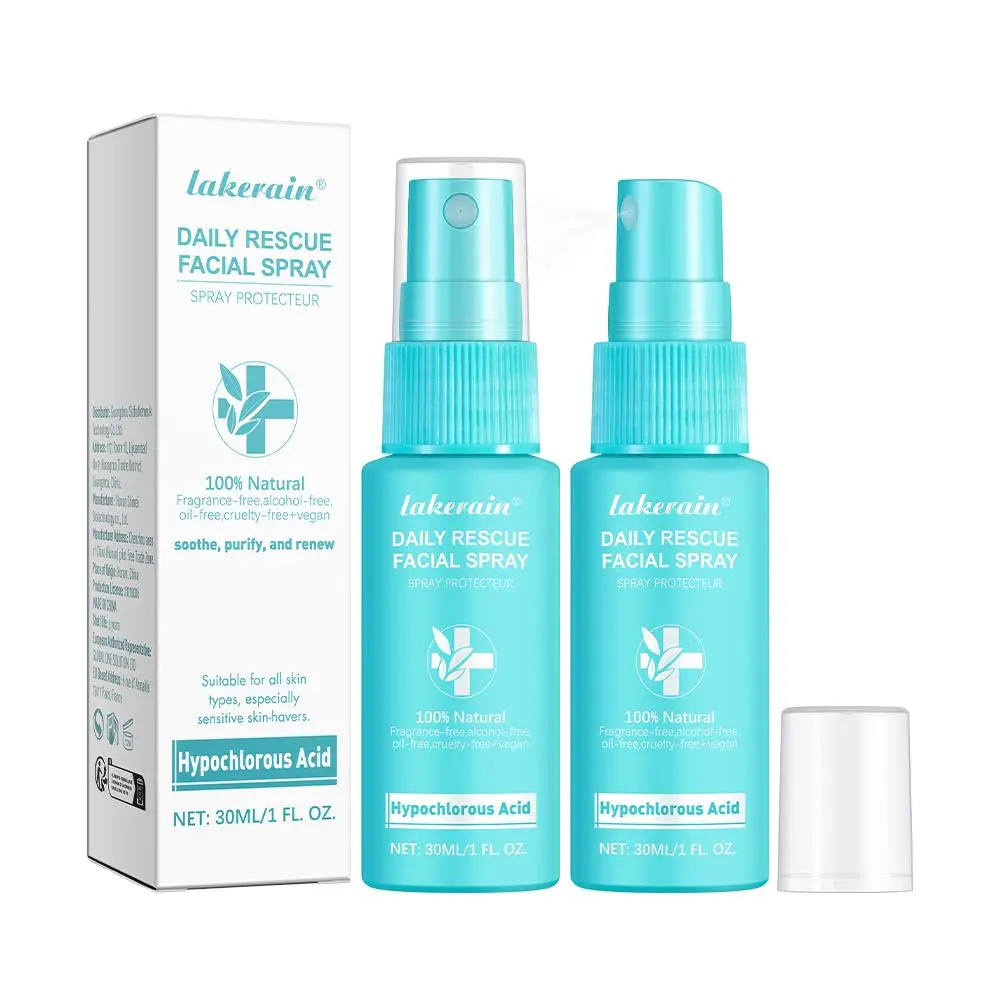 Hypochlorous Acid Facial Spray Non Aerosol Spray, 2 Counts/set Hydrating Facial Mist for Soothing Skin, Gentle Hydrating Sensitive, Moisturizing Toner for Face, Facial Care Product for Women, Gift