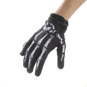 Winter fleece-lined waterproof skull New 2-color Ghost Claw Riding Outdoor Sports Personalized Touchscreen Gloves