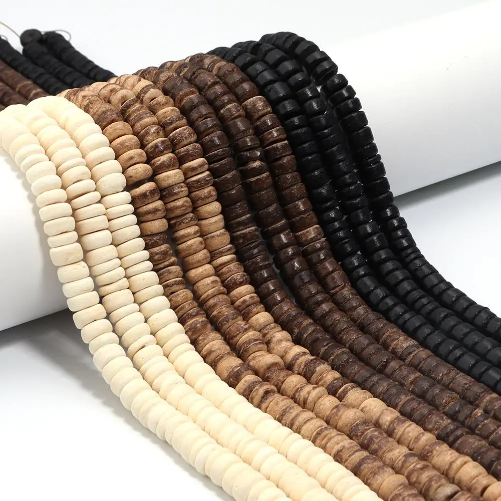 110/300pcs/lot New Wooden Beads Round Coconut S Wooden Loose Spacer Beads For Jewelry Making DIY Bracelet Charm Accessories
