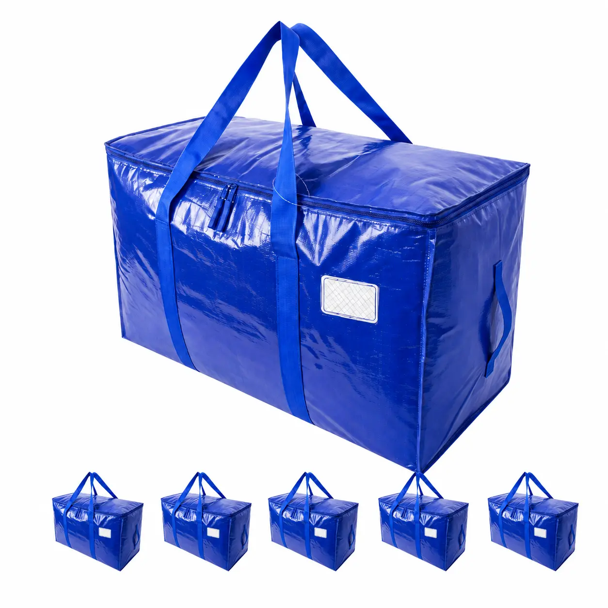 Extra Large Moving Bags with Reinforced Handles, Heavy Duty Storage Bags with Zipper, Waterproof Moving Tote Bags for Clothes, Blankets, Bedding, Dorm Storage, Home Organization & Moving Supplies Home Organizer Bag Dual