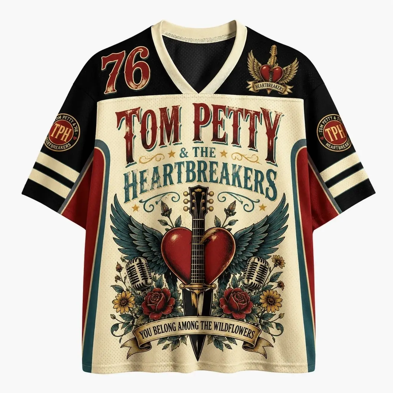 Tom Petty & The Heartbreakers Band Jersey Shirts ZWT
