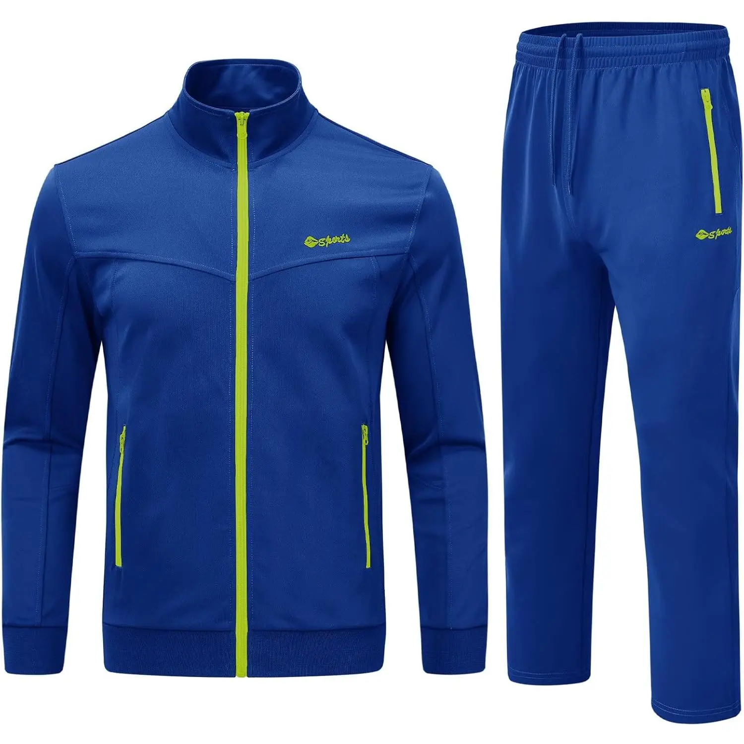 Male 2-Piece Track Suits, Athletic Activewear for Gym, Workout