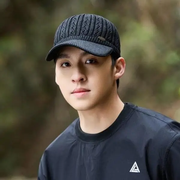 Hollow Knit Baseball Cap for Men, Summer Breathable Sun Protection Hat, Outdoor Sunshade Cap