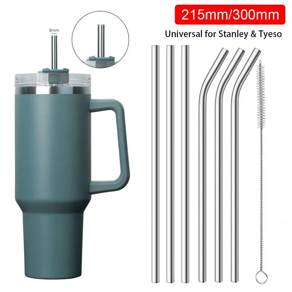 Stanley Cup Reusable Metal Straws (Straight and Bent Shape) 30oz 40oz