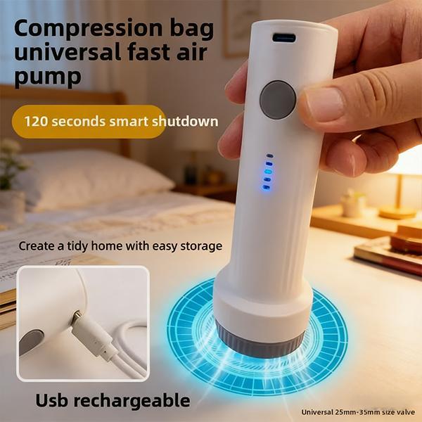 【2026 Upgraded】X7 Cordless Travel Vacuum Storage Compression Bag Set with Rechargeable air Pump 9/15 Pack Waterproof & Reusable Compression Packing Bags for 2 Size,140L/Min Powerful Air Removal，Perfect for Carry-On Suitcases