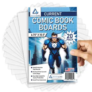 Current Comic Book Backing Boards 24PT (6.75" x 10.5") Precision Cut Storage Boards for Fabric, Comic Book Supplies, Current Comic Book Bags & Sleeves