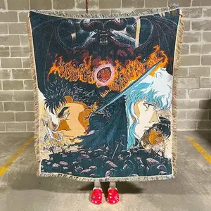 Anime Tapestry Woven Wall Hanging Blanket Woven Blanket Woven Blanket