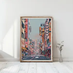 Japan Tokyo Poster, Tokyo Print, Japan Travel Art, Japan Travel Travel Art, Japan Wall Art, Japanese Art, Tokyo City Mixed Media Art