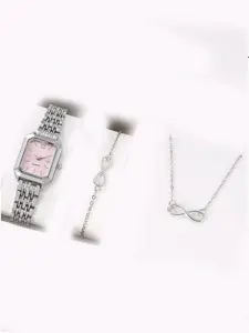 2-piece exquisite and versatile women's watch set, fashionable quartz watch, casual steel strip watch, women's watch set, Jewelry Watch Set