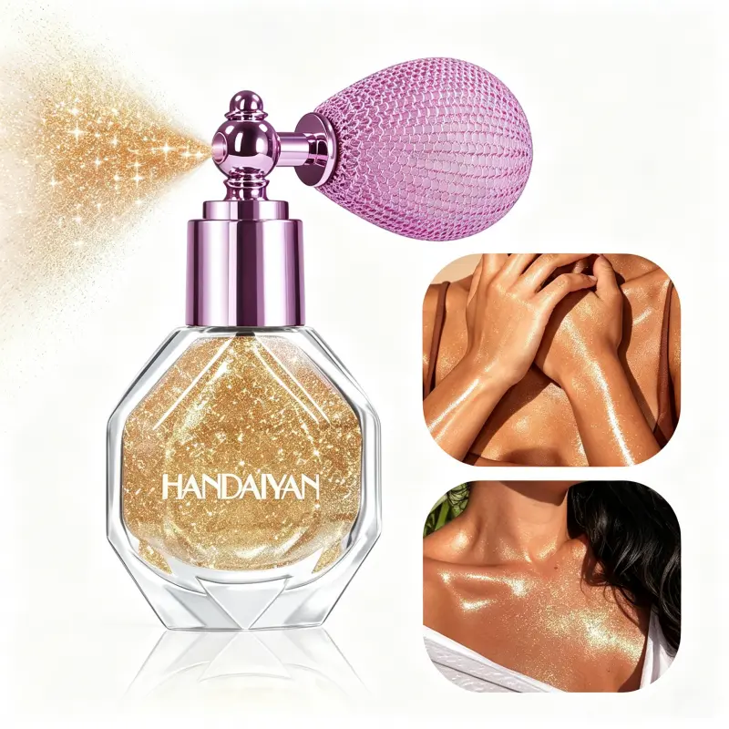 Sparkling Body Glitter Spray & Shimmer Highlight Powder Mist, Reflective Cosmetic for Face, Hair & Skin, Ideal for Halloween & Wedding Makeup