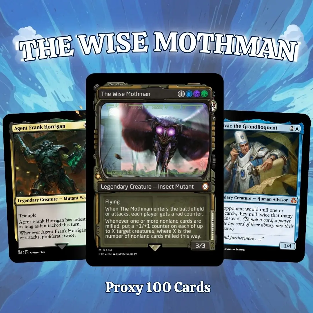 Proxy 100+ Card Commander Deck The Wise Mothman Sultai Mutate Radiation Insects Horror & Graveyard Synergy Strategy Theme Ready to Play Magic Style Deck Perfect Gift for Collectors and Card Players