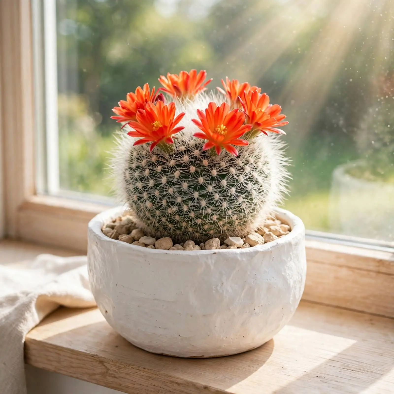 Parodia Haselbergii Bare Root Ball Cactus Live Plant - Low Care, Partial Sun, Textured Cacti & Succulents for Home Garden Indoor/Outdoor Collection