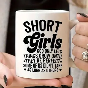 1pc Humorous Ceramic Coffee Mug 11oz - Insulated, Reusable, Machine Washable - Ideal for Home Decor, Parties, Birthdays, Holiday Gifts J