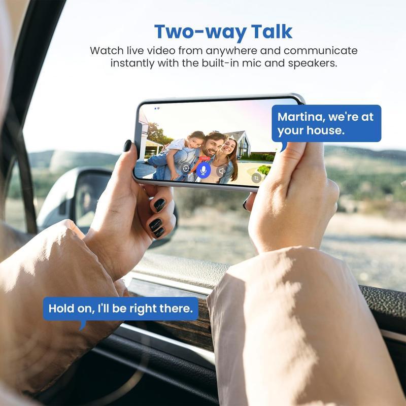Wireless Video Doorbell Camera with AI Human Detection, 2-Way Audio, Live View, Night Vision, Cloud Storage, Battery Powered, 2.4G WiFi Home Security Camera for Indoor & Outdoor Surveillance