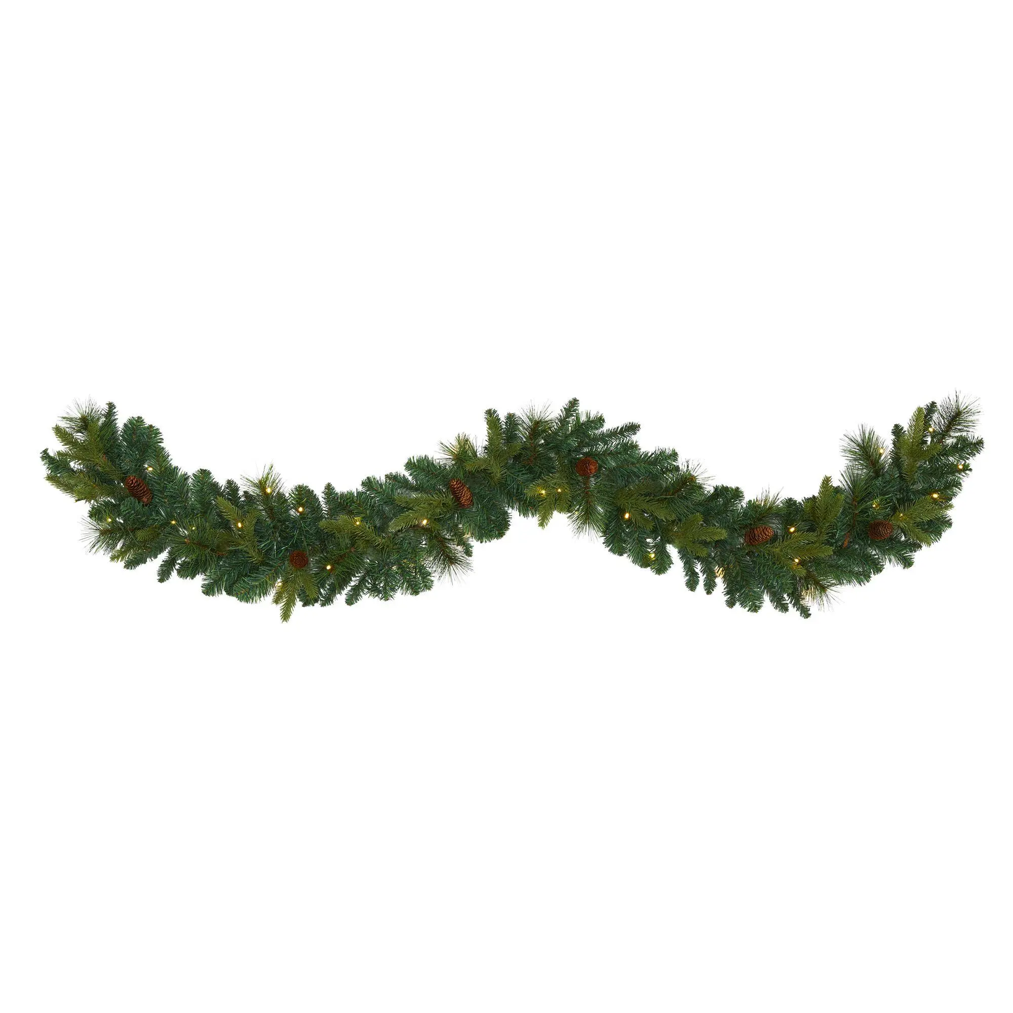 Nearly Natural 6' Mixed Pine and Pinecone Garland