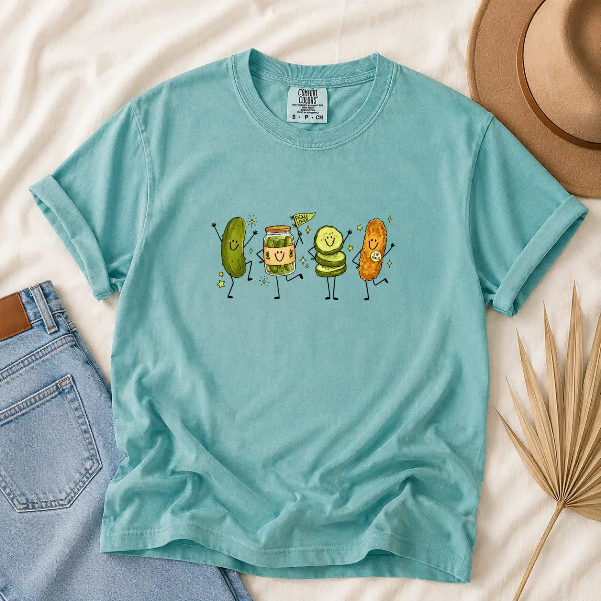 Comfort Colors Funny Pickle Lover T-Shirt, Canned Pickles Graphic Tee, Snack Queen Shirt, Pickle Canning Season Apparel, Foodie Humor Gift for Women & Men