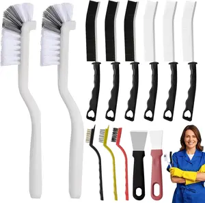 Crevice Cleaning Brush,13 Pcs Scrub Brushes for Cleaning Hard Bristle Cleaning Brushes for Household Use, CleaningSupplies for Kitchen, Bathroom, Corner, Sink, Cup, Bottle