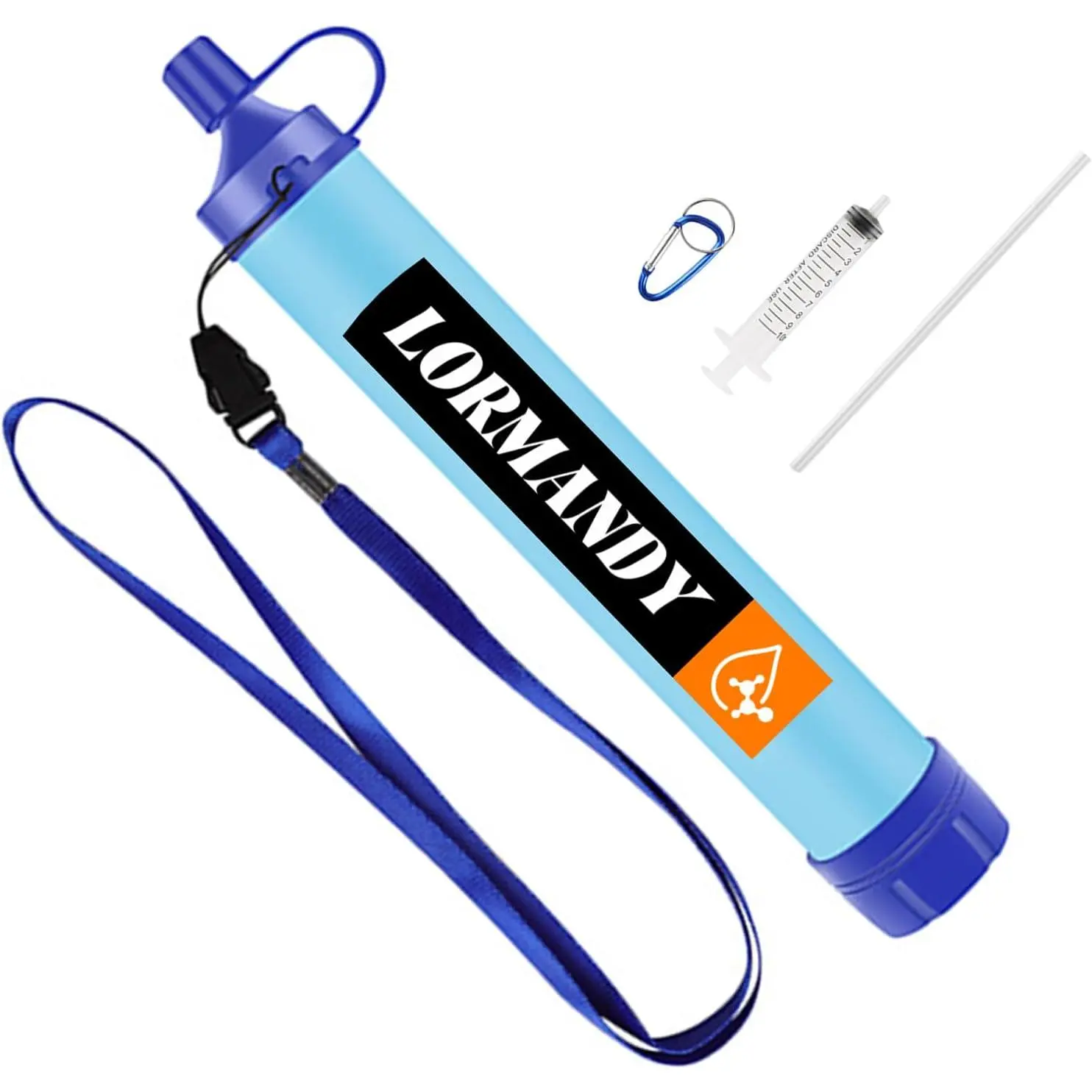 Portable Water Filter, Straw Water Purifier System Mini Outdoor Personal Straw Water Fliter, Emergency Survival Gear for Hiking Camping Accessories Travel Fishing Emergency Preparedness