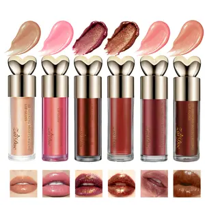 ZaiDoc 3D Shining Moisturizing Lip Gloss 05# Reddish Brown Plumping Glossy Long-Lasting Stain Easy Application Hydrating for Adults Daily Lipstick - Makeup