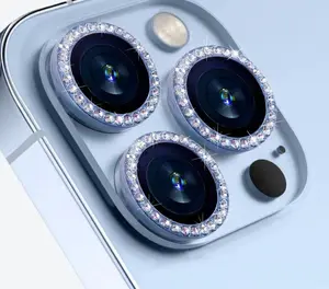 6 count Rhinestones Decor Lens Protector Glitter Camera Lens Protective Film for iPhone 15/15 Pro/15 Plus/15 Pro Max/11/12/13/14 Pro/14 Pro Max/14 Plus