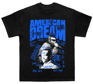 Vintage 21 Savage Art Streetwear Men's Fitted Tshirt with Crew Neck Menswear Top