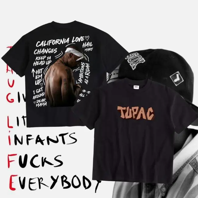 2Pac Rapper Shirt – Classic Rapper Graphic Sweatshirt Featuring Tupac Shakur – Hip Hop Culture Fashion