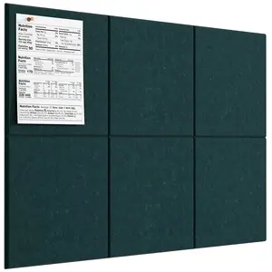 MaxGear Large Cork Board for Wall 36" x 24", Dark Green Bulletin Board, 6 Pack Felt Wall Tiles with Pushpins, Cork Boards for Office Push Pin Board Tack Board Felt Board