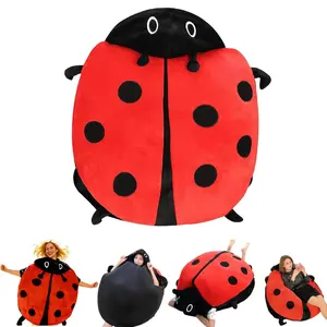 3-in-1 Cozy Beetle Pillow & Blanket Hoodie, Wearable Stuffed Animal Plush for Couch Potato, Giant Beetle Lounger Costume
