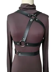 French Style Waist Belt, Punk Leather Harness Strap, Y2K Fashion Accessory, Slimming Design, Versatile Jk Shirt Buckle Belt
