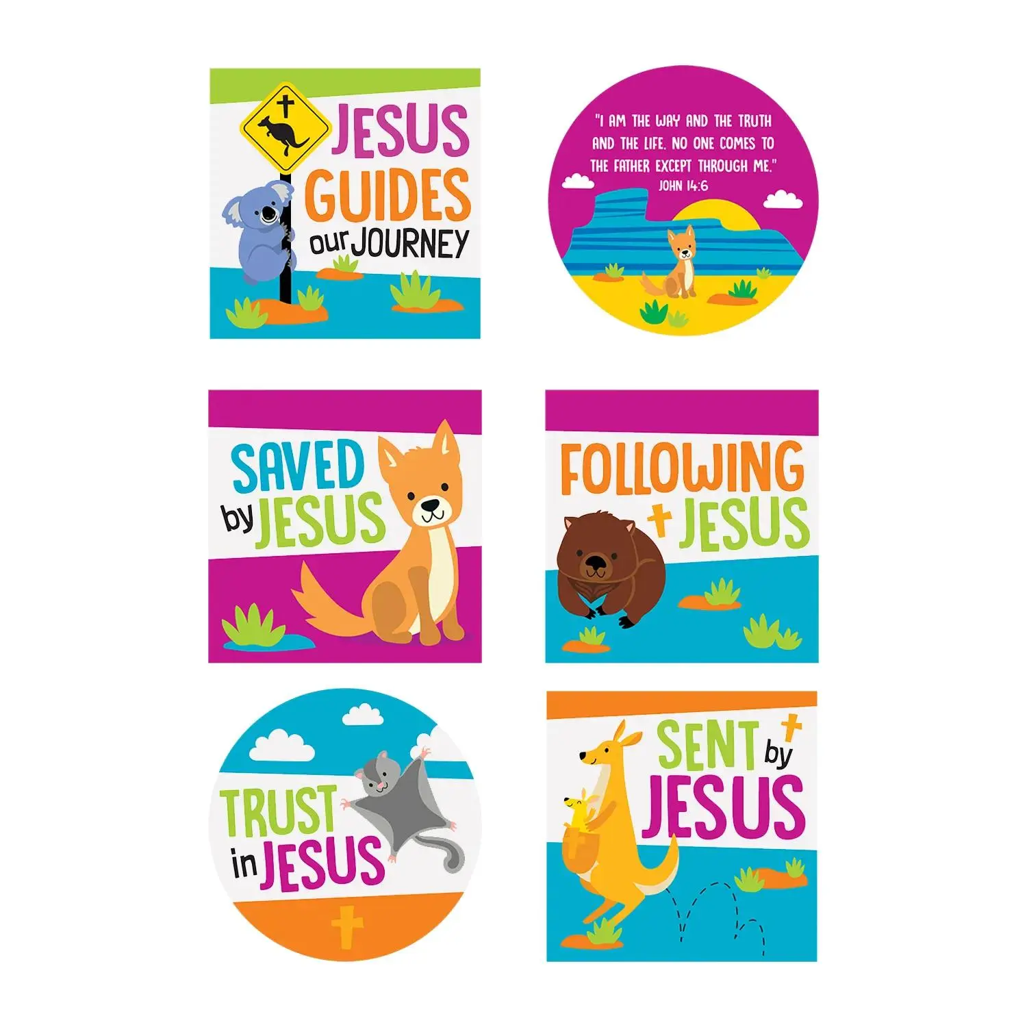 12" x 12" Outback VBS Animal Classroom Wall Cutouts - 6 Pc.