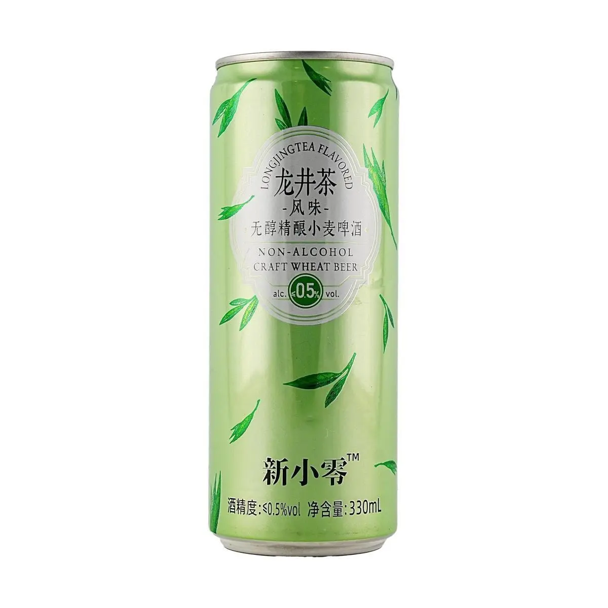 New Zero Alcohol Craft Wheat Beer - Longjing Tea Infused, 330ml Can | Smooth, Refreshing, 0% ABV, Zero Fat