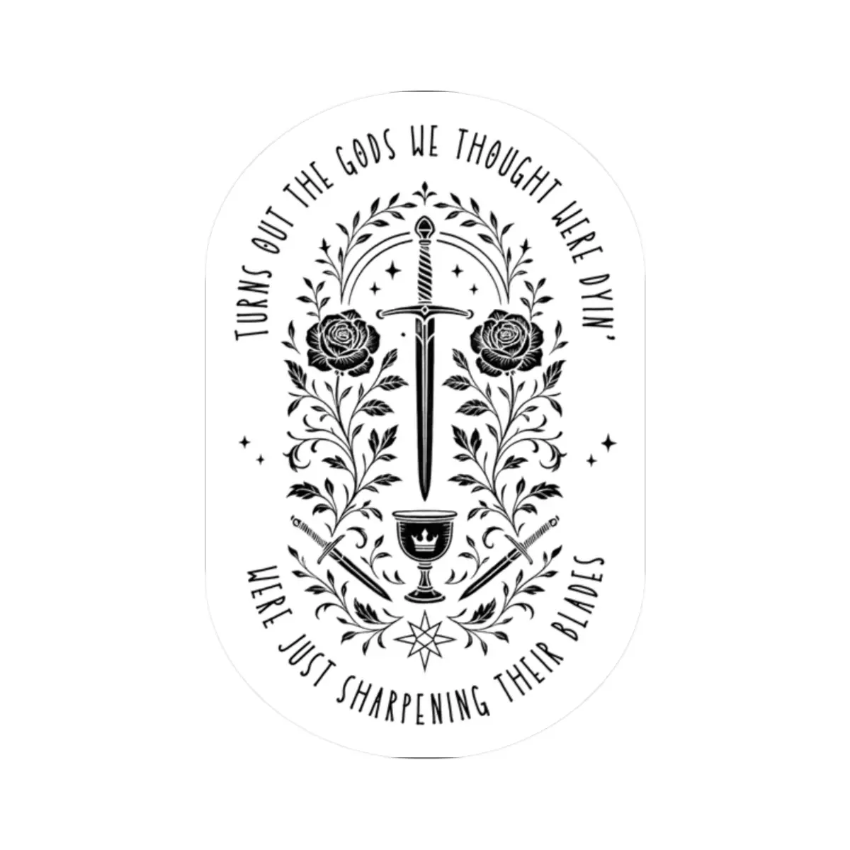 Sharpening Their Blades – Gothic Mythic Sword & Rose Design - Sleep Token - Even in Arcadia
