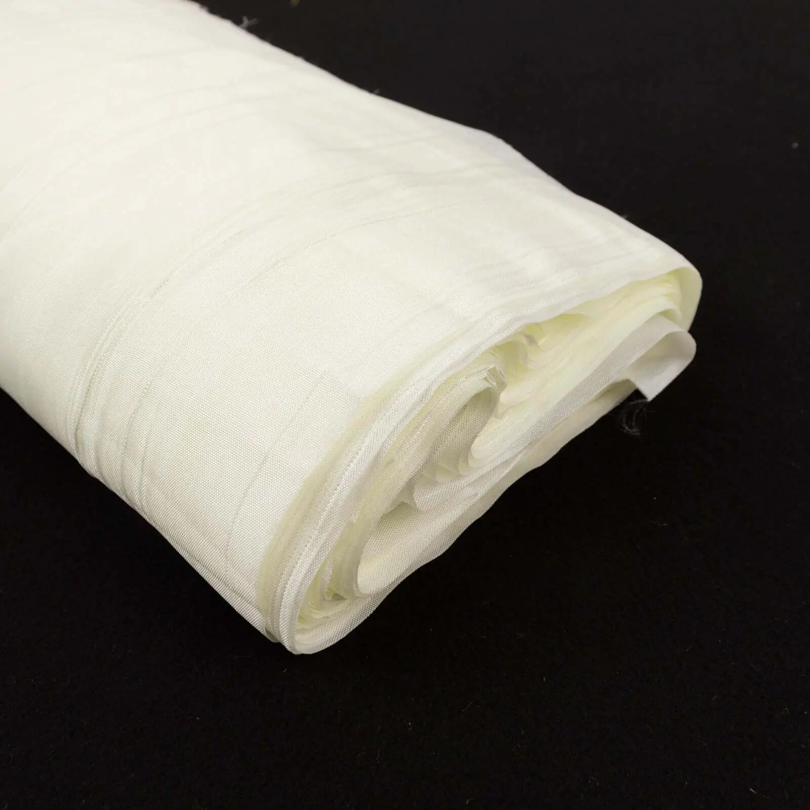 Ivory Accordion Crinkle Taffeta Fabric Bolt 54"x10 Yards