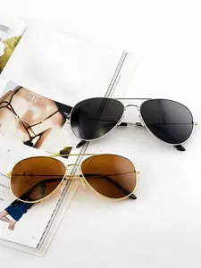 2 Pack Premium Military Style Classic Stylish Aviator Sunglasses, Durable Metal Frame, Polarized Lenses, Classic Look, 400 UV protection, Enhanced Clarity, All Seasons for Men