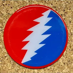 Grateful Dead - Lightning Bolt Metal Sticker