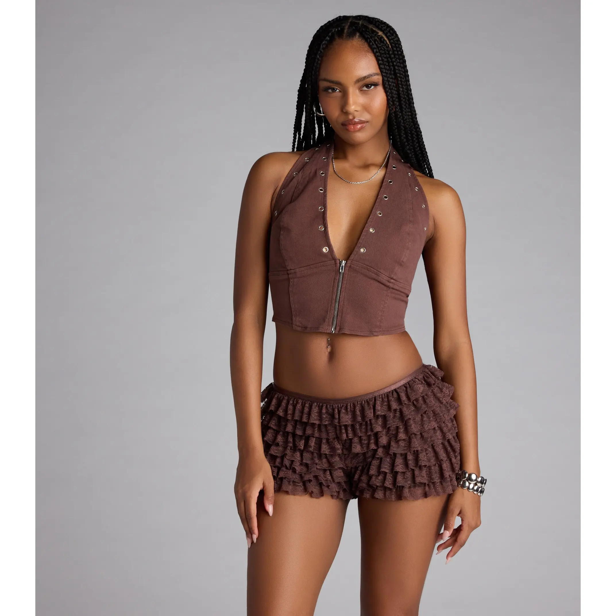 So Fab Ruffled Lace Hot Shorts