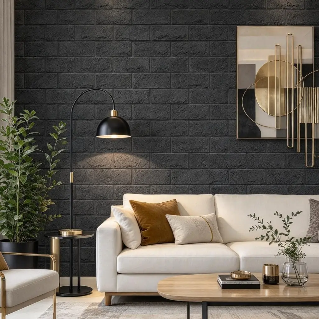50pcs- 3D Wall Sticker Wallpaper, Self-Adhesive Wall Brick Sticker Self-Adhesive Wallpaper, Easy To Stick, Easy To Peel, Easy To Clean, Easy To Cut, Suitable For Kitchen, Living Room, Bathroom, Corridor, Bedroom