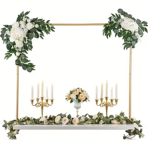 Adjustable Gold/Black Metal Table Top Arch Stand with Clip - Versatile event decoration stand for weddings, birthdays, parties, Christmas, Halloween - Great for greenery and decorations for festivals, event table decorations|Decorative Table Arch