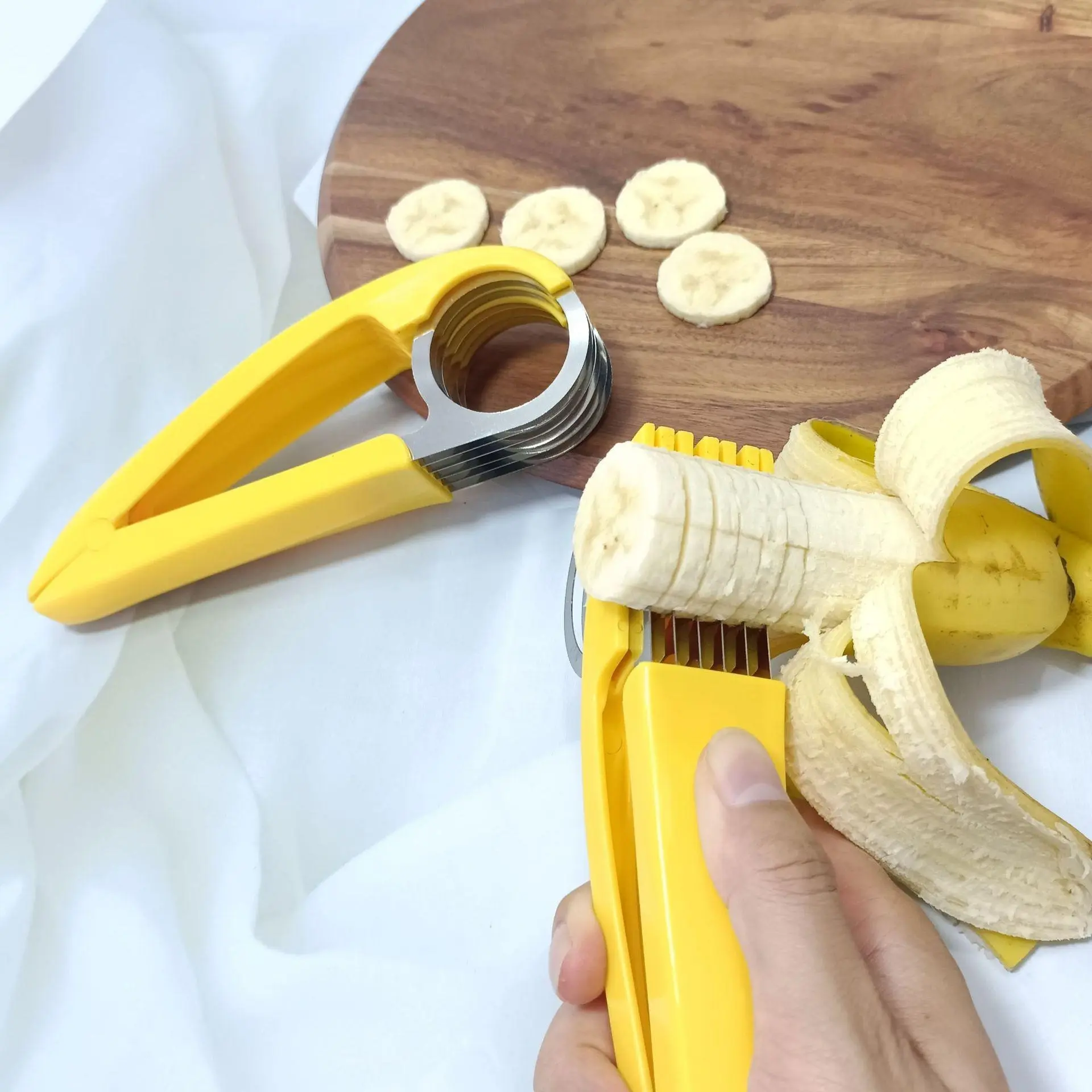 Easy Banana Slicer Hot Dog Peeler Household Fruit Salad Milkshake Cucumber Slicer Kitchen Gadgets