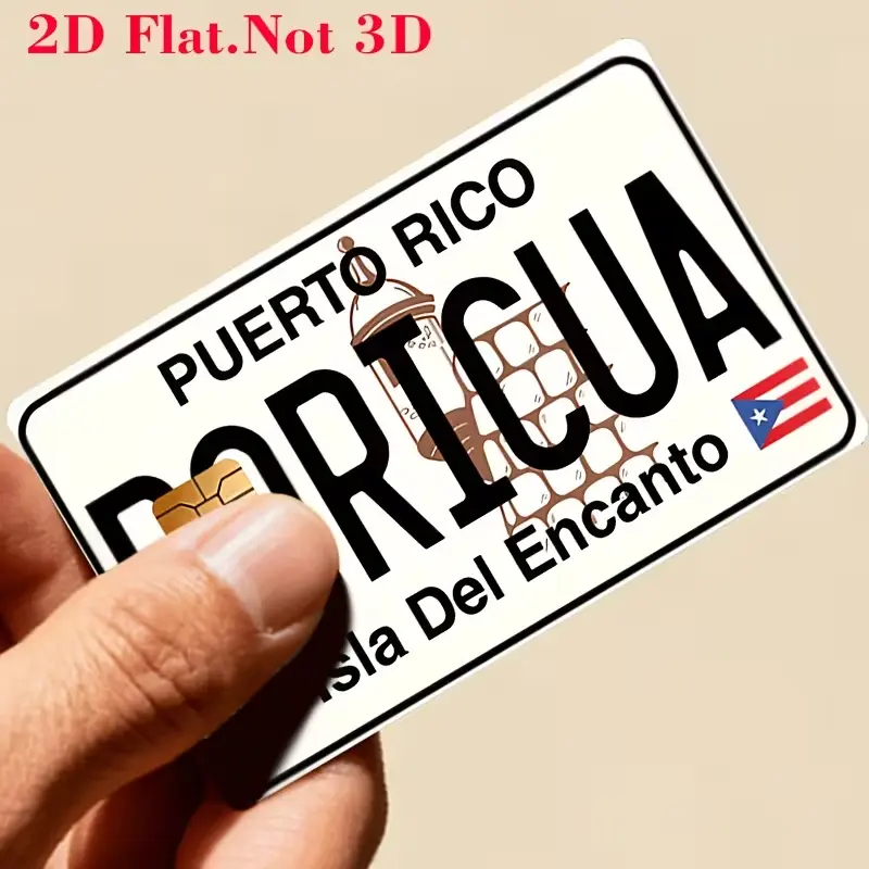 Puerto Rico Boricua Isla Del Encanto Flag Credit Card Skin Sticker