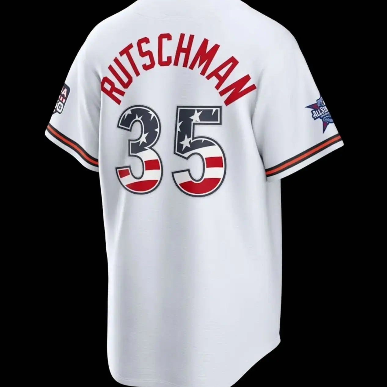 Unisex Baseball Baltimore USA 250 Stadium Jersey Rutschman 35 2026 All-Star Edition Stars & Stripes Cream Stadium Jersey
