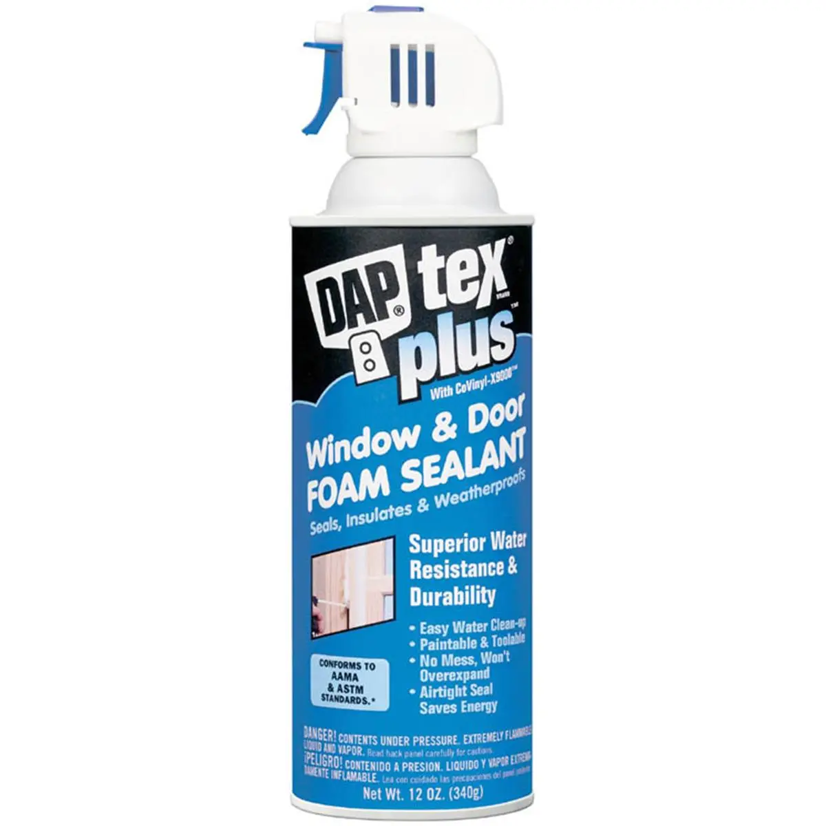 212 MAIN Dap 18836 12 Oz White Tex Plus Hydro Foam Sealant for Windows & Doors