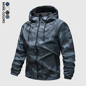 Men's Winter Warm Full-Zip Hooded Jacket, Camo Colorblock Design, Fashionable Winter Coat with Full Zipper Closure, Outdoor Sports & Activities Jacket, Ideal for Hiking, Camping, and Travel