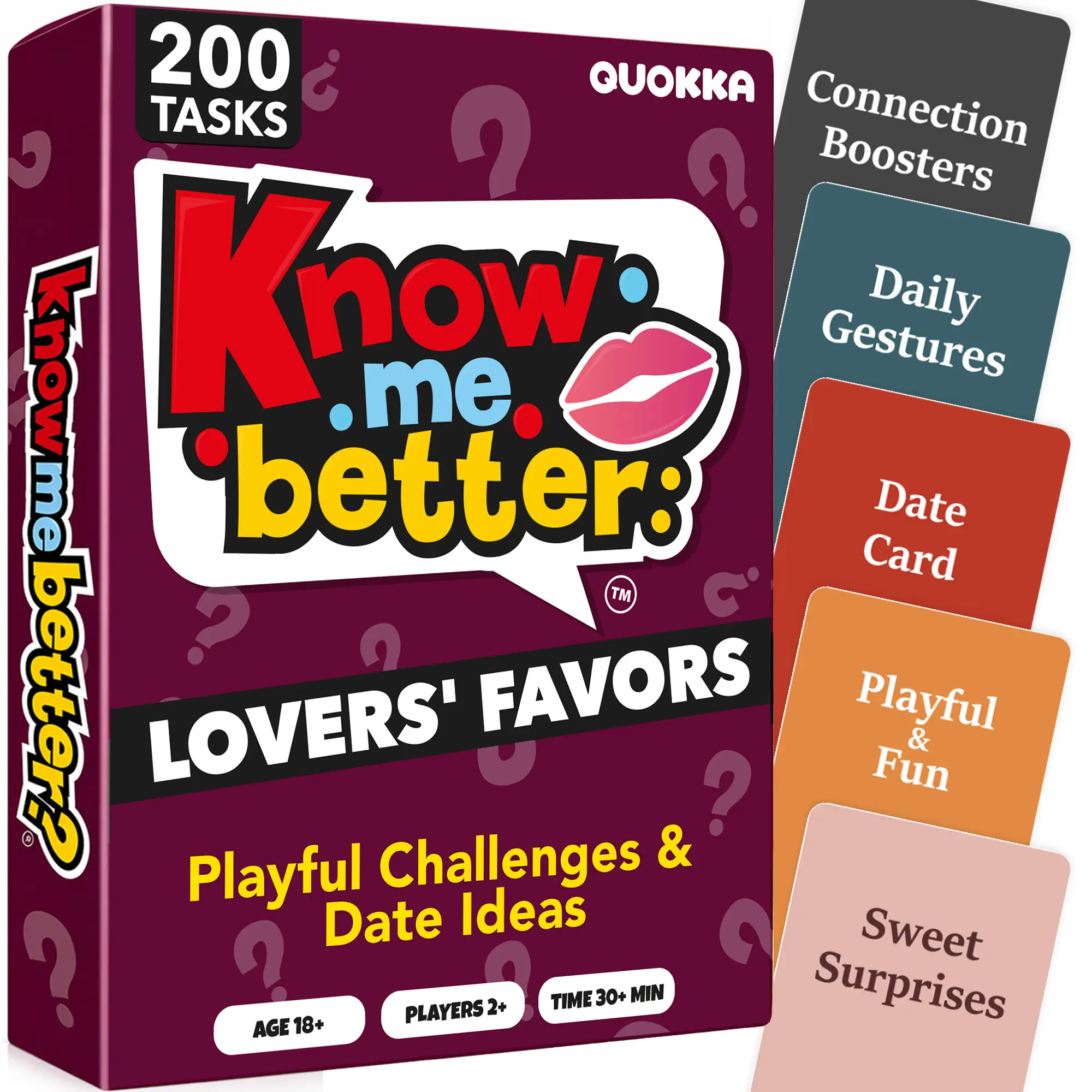 QUOKKA Couples Card Game Lovers’ Favors – Flirty Dare Game with Playful Challenges – Fun for Real-Life, Date Nights, and Spontaneous Moments