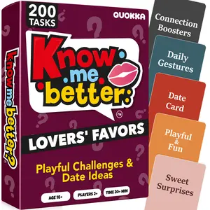 QUOKKA Couples Card Game Lovers’ Favors – Flirty Dare Game with Playful Challenges – Fun for Real-Life, Date Nights, and Spontaneous Moments