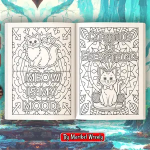 Sweet Kitty Smiles: A Cat Lover's Coloring Book Color & Calm A Mindful Escape for Stress Relief and Creative Fun Perfect for Adults and all Ages with Adorable Kitty-Themed Designs and Relaxing Illustrations