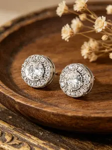 Cubic Zirconia Stud Earrings, 925 Sterling Silver Post Earrings, Sparkling Round & Square CZ Studs for Women and Men, Classic Hypoallergenic Everyday Earrings wife gift